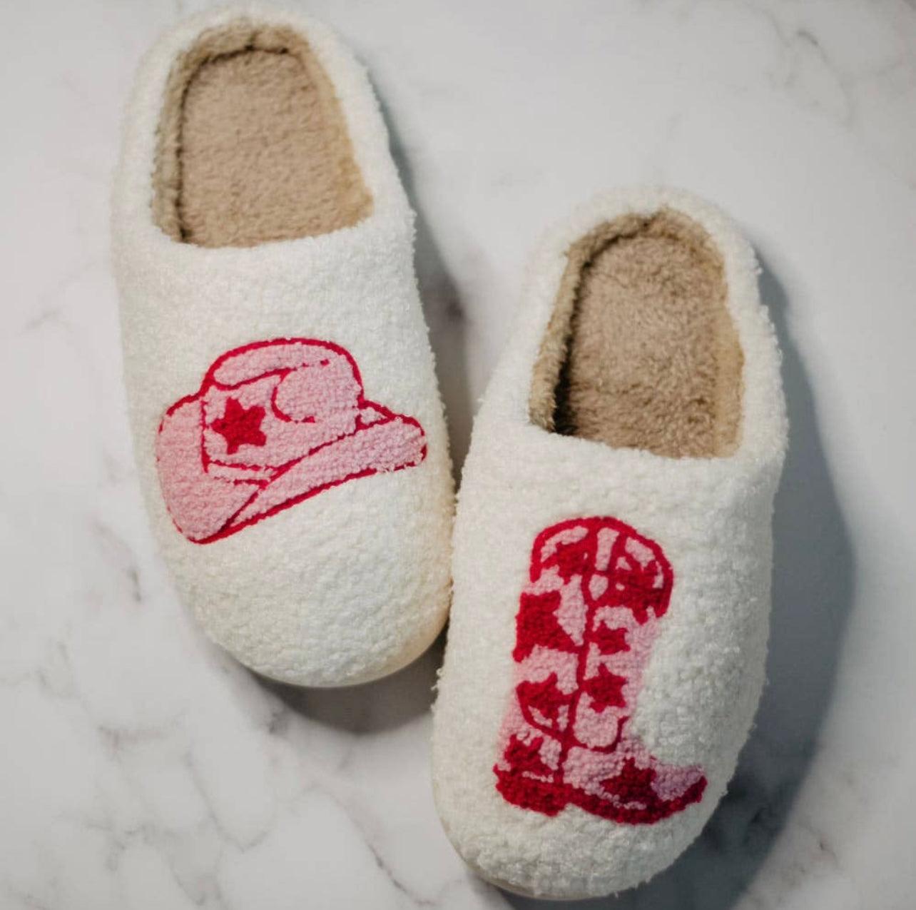Fuzzy Western Slippers