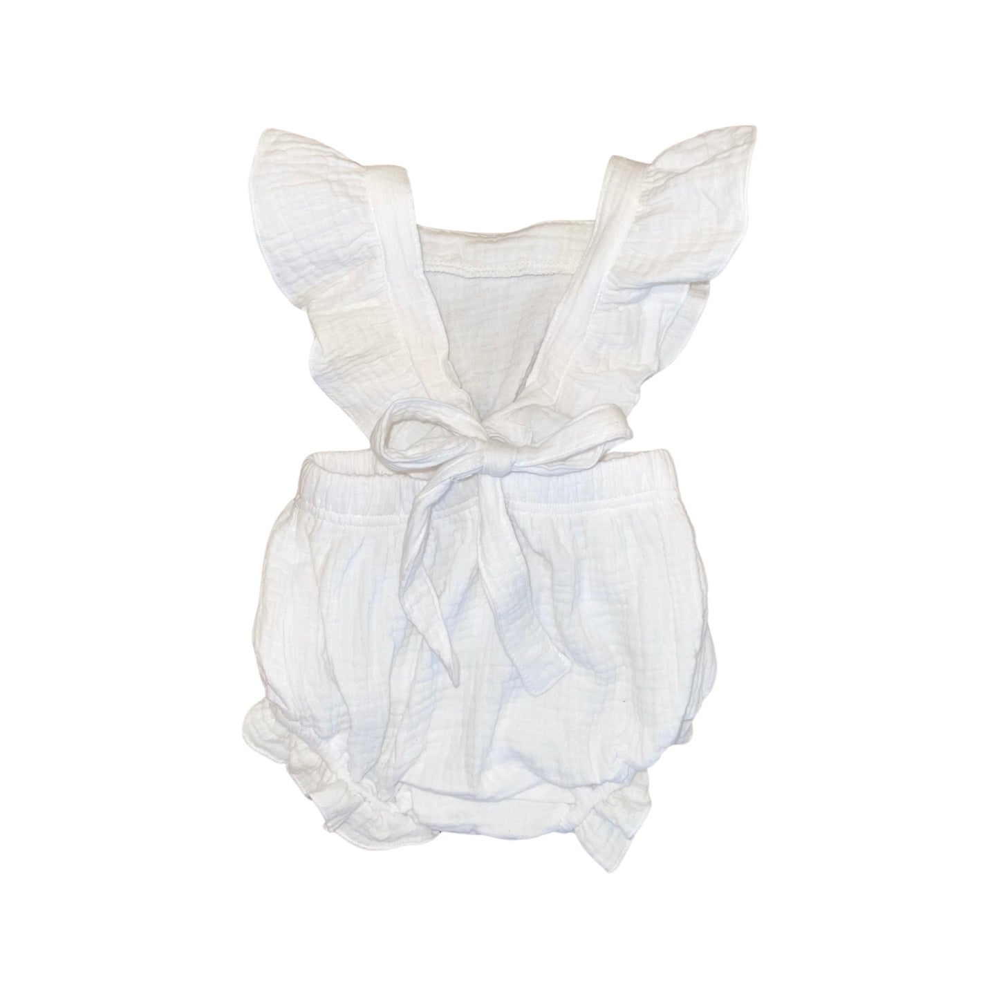 White Ruffle Bubble Romper