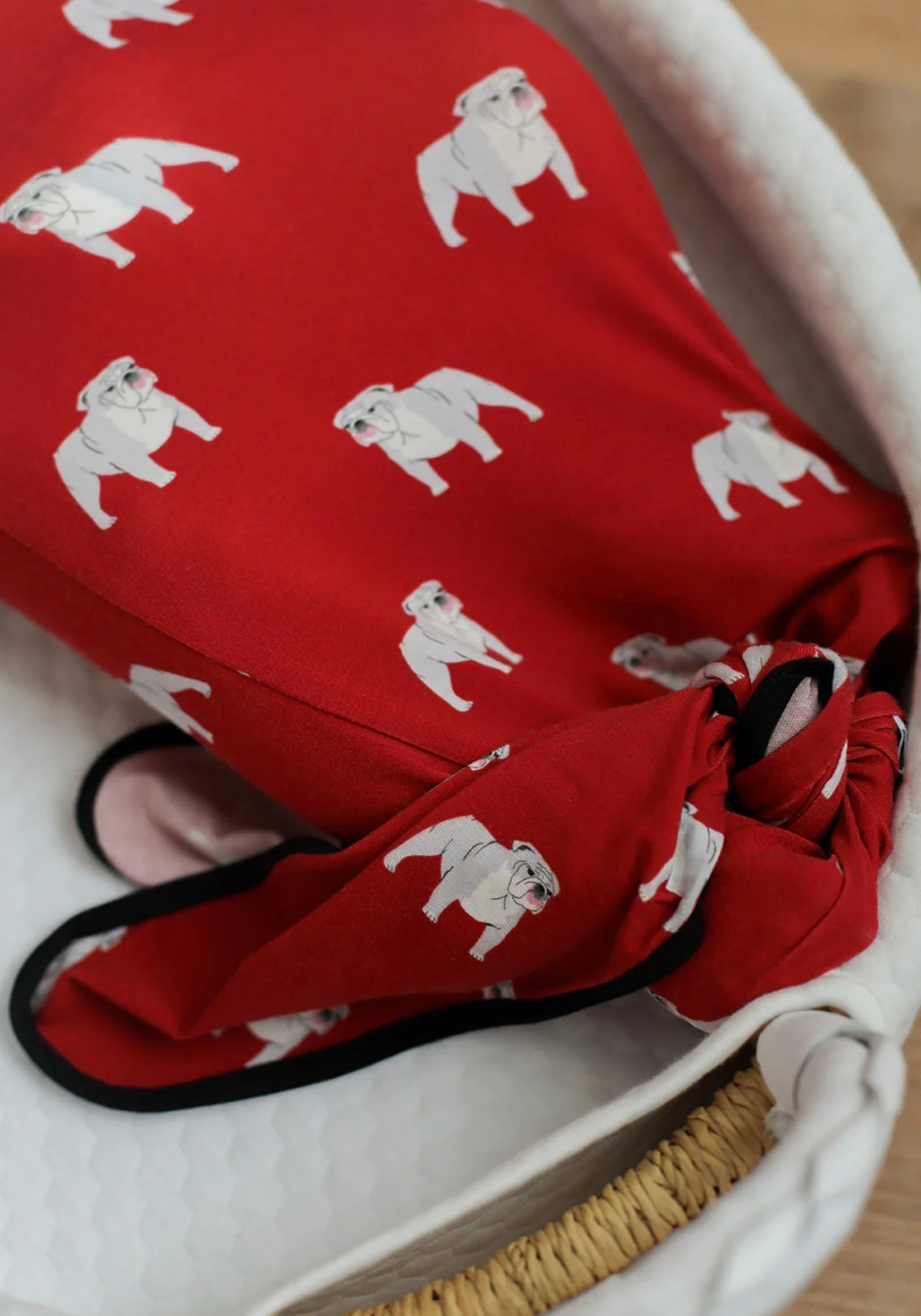 Red Bulldog Bamboo Gown and Hat