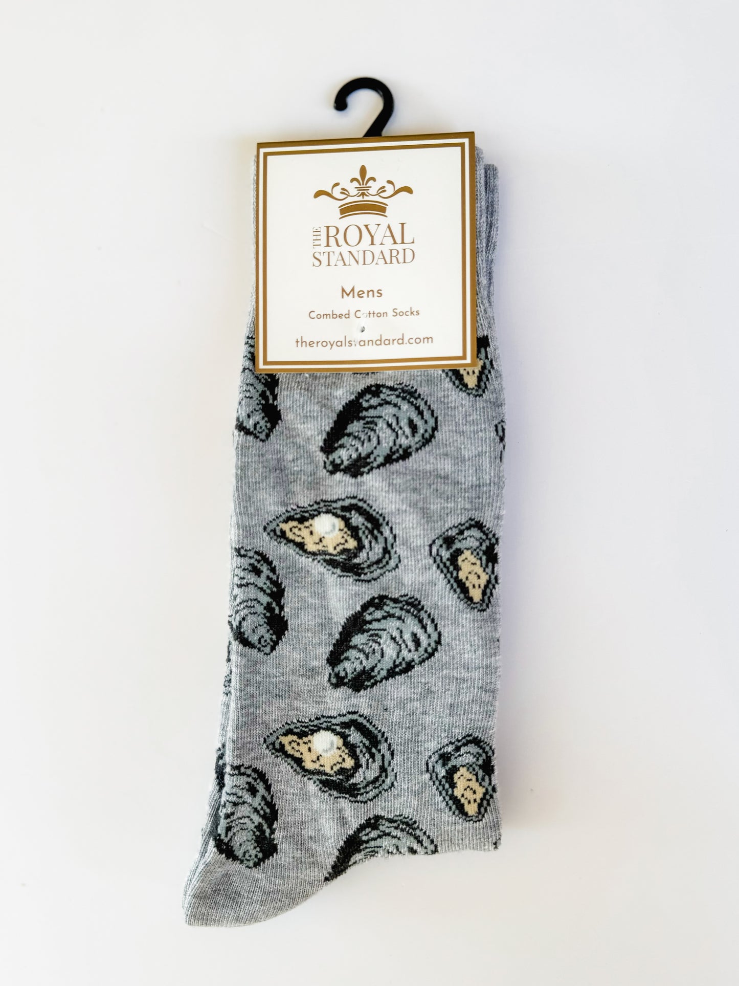 Men’s Gray Oyster Dress Socks