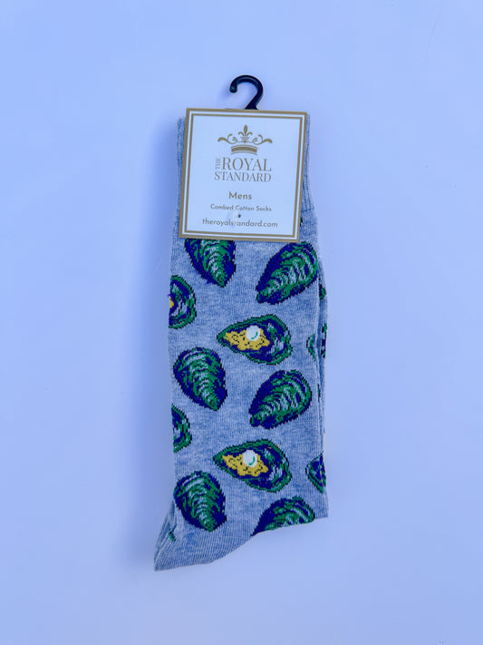 Men’s Mardi Gras Oyster Dress Socks