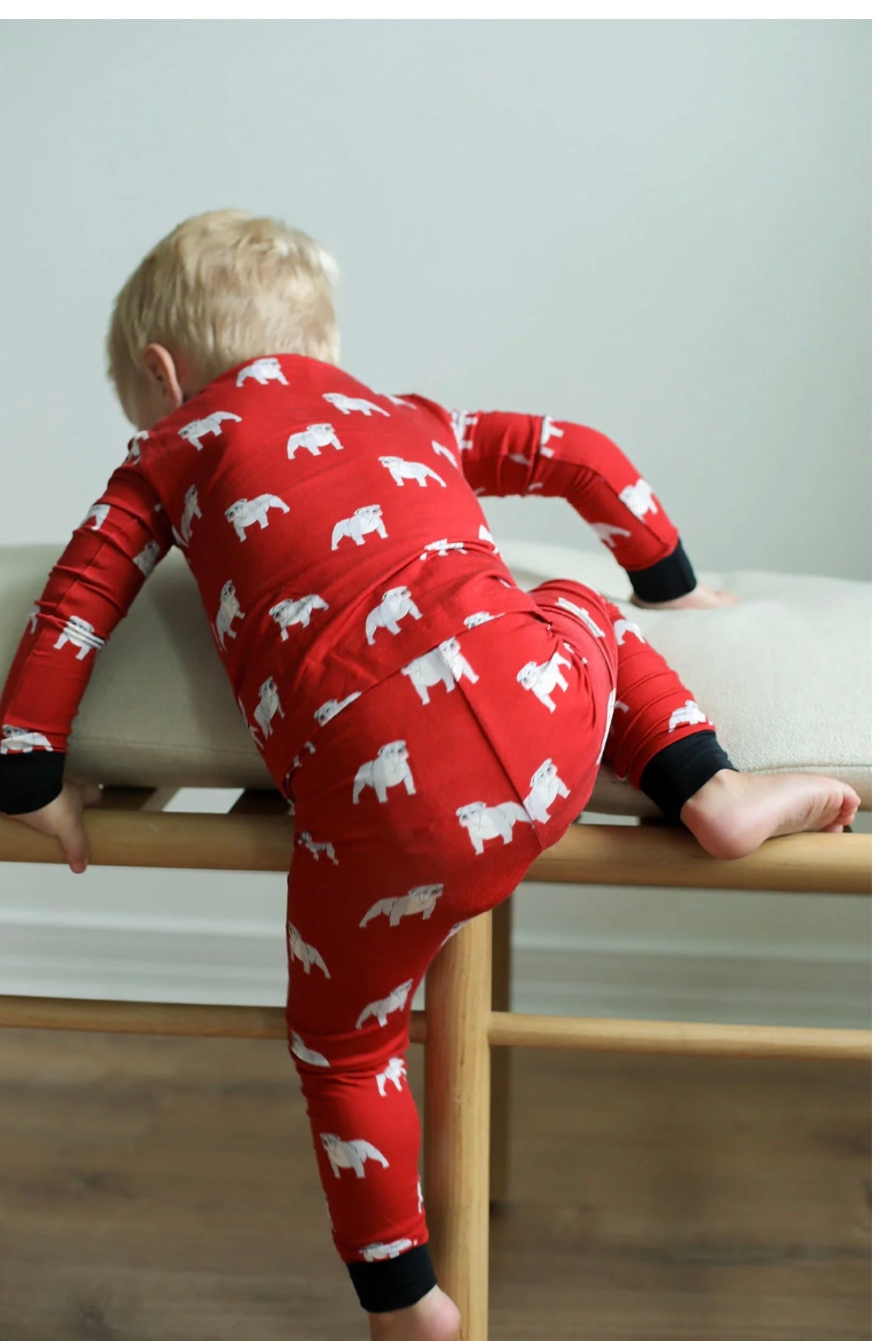 Red Bulldog Bamboo Pajamas