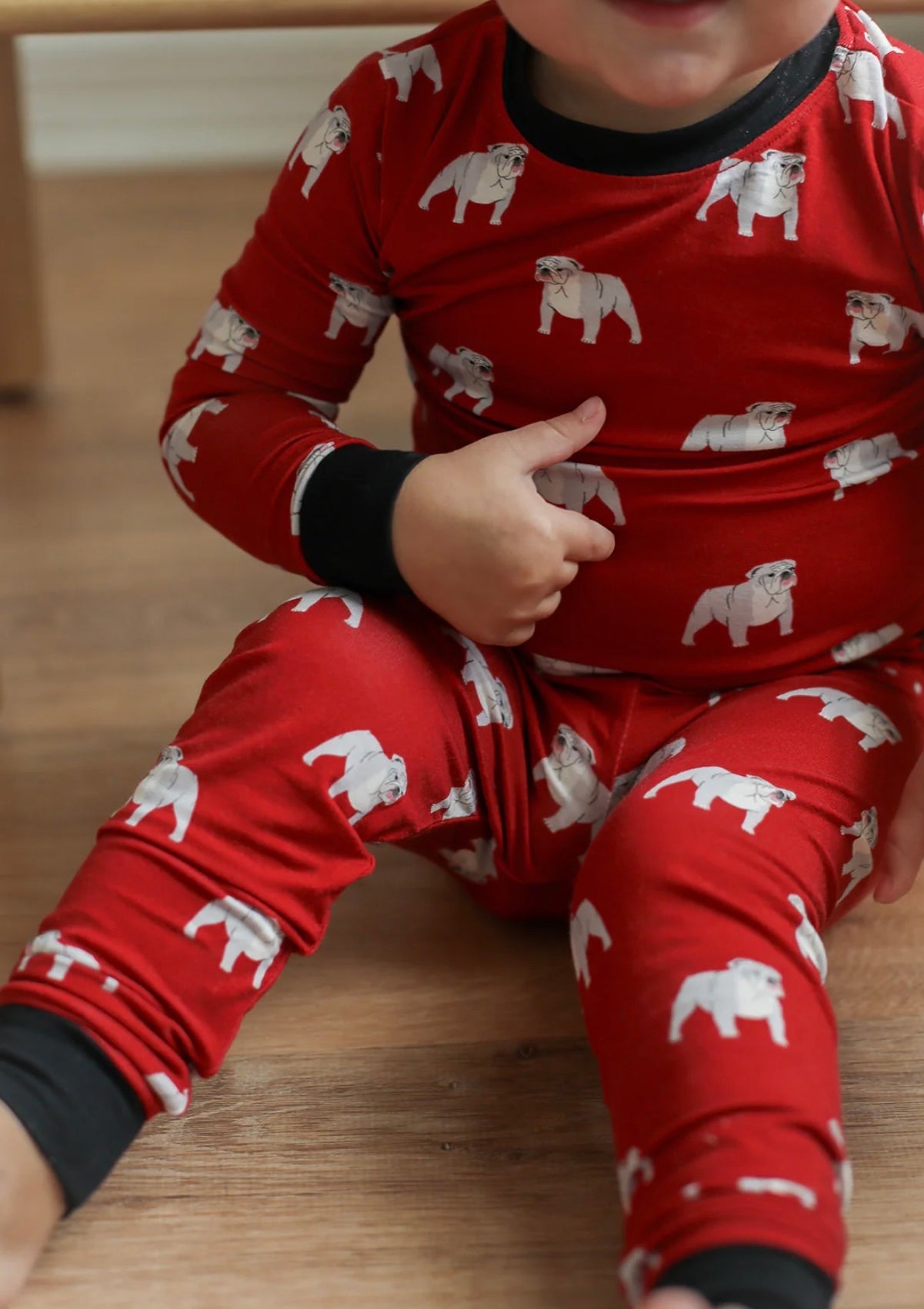 Red Bulldog Bamboo Pajamas