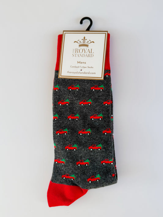 Men’s Christmas Truck Dress Socks