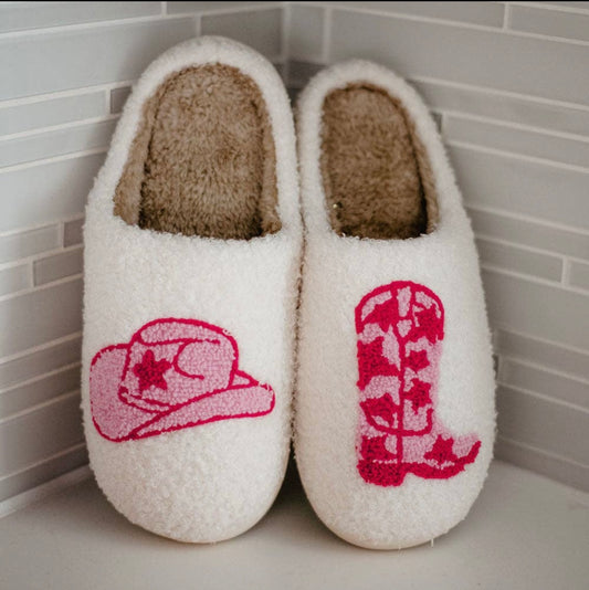 Fuzzy Western Slippers