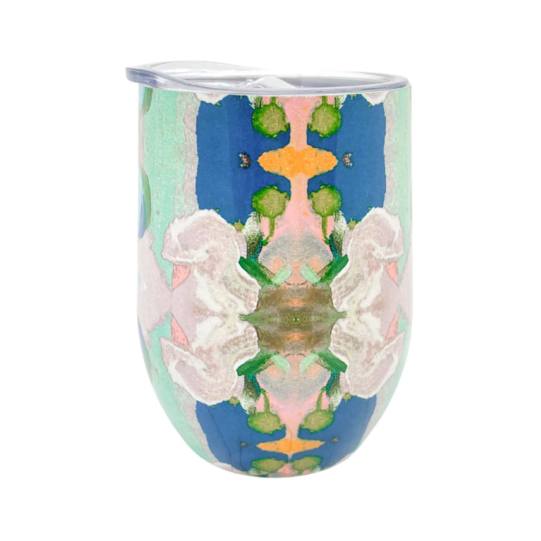 Monet's Garden Navy Wine Tumbler