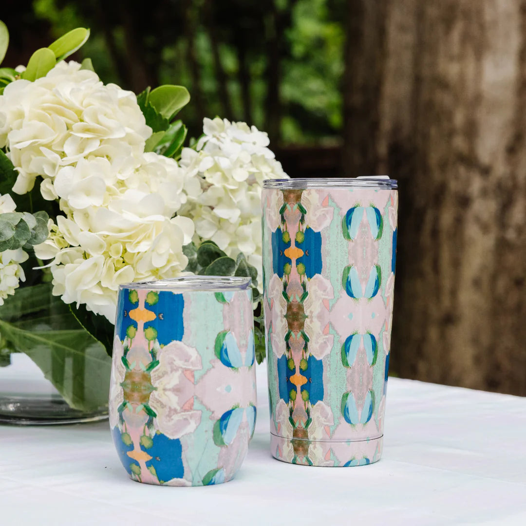 Monet's Garden Navy Wine Tumbler