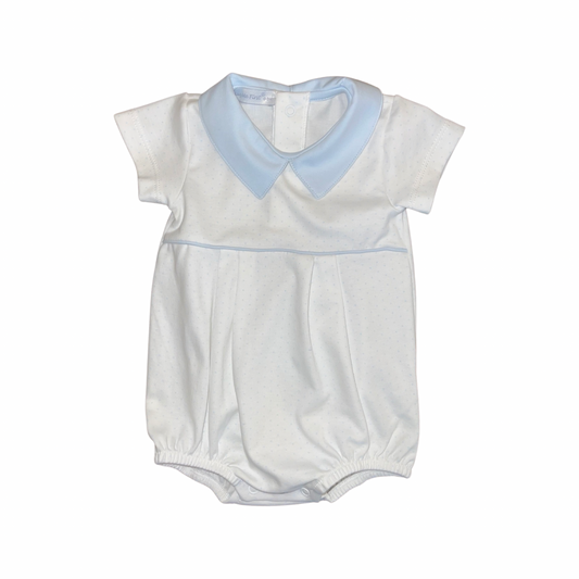 Blue and White Pima Cotton Onesie