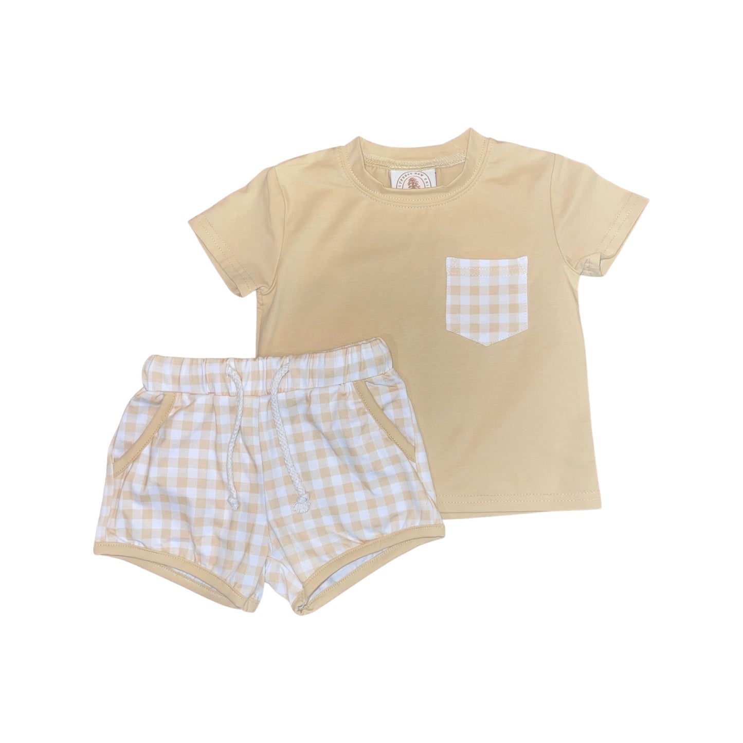 Gingham Shirt and Shorts Set