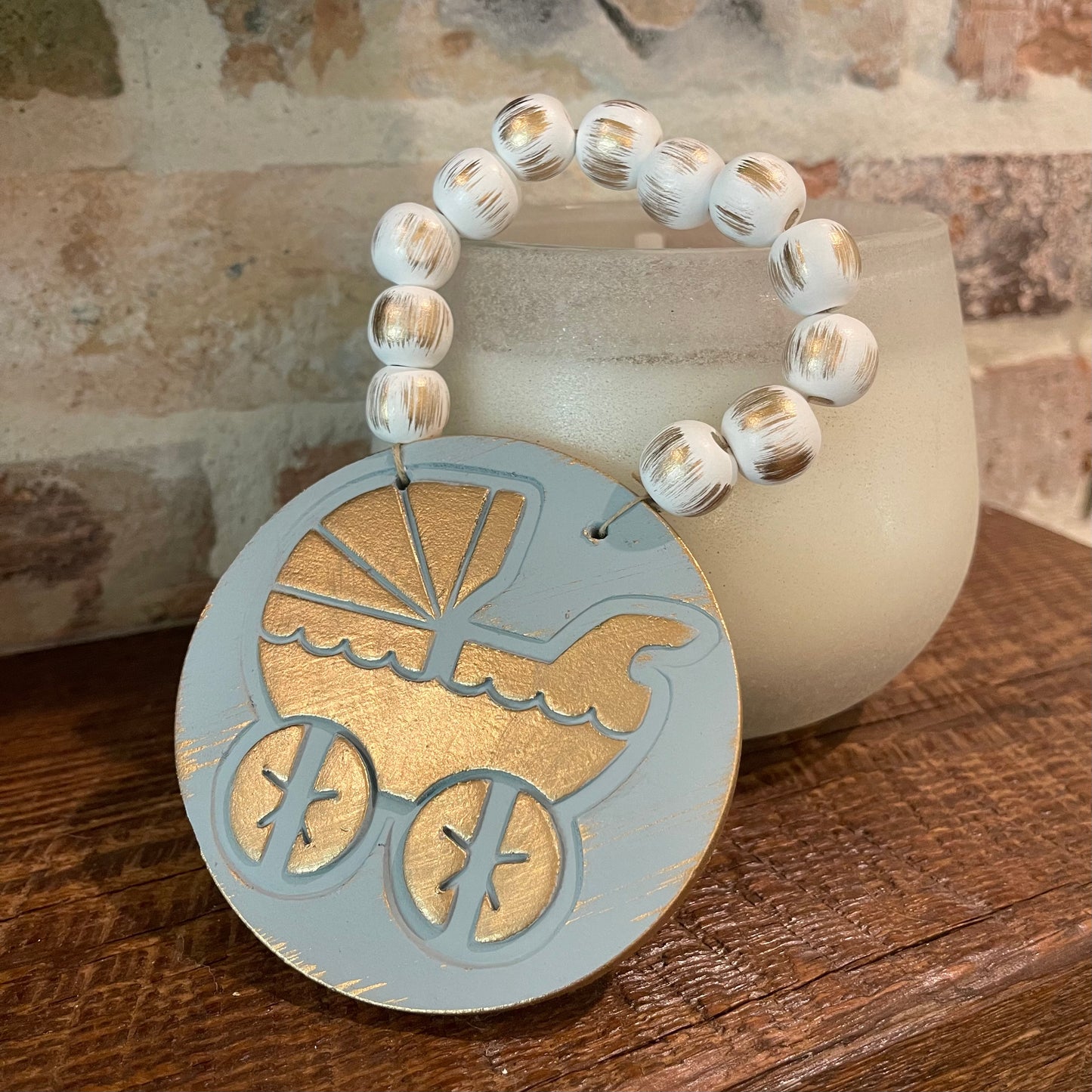 Blue Baby Carriage Ornament