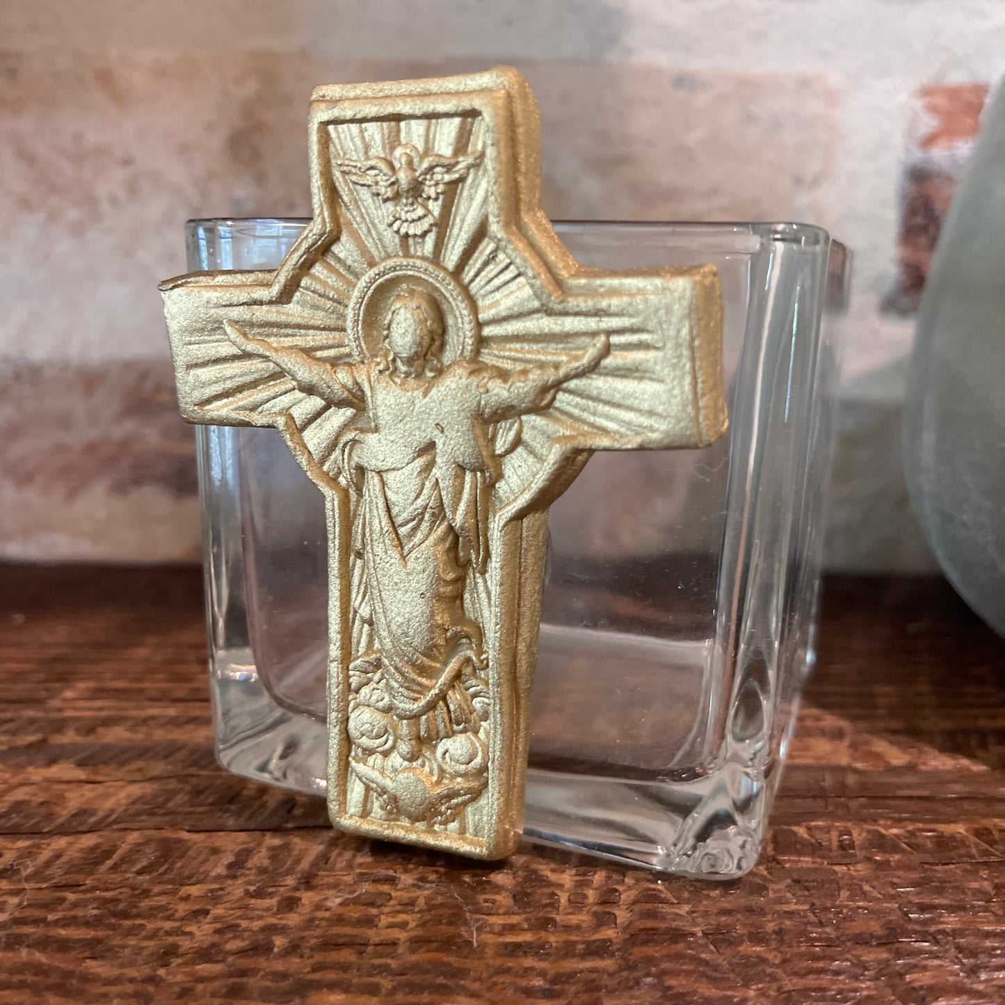 Cross Glass Votive