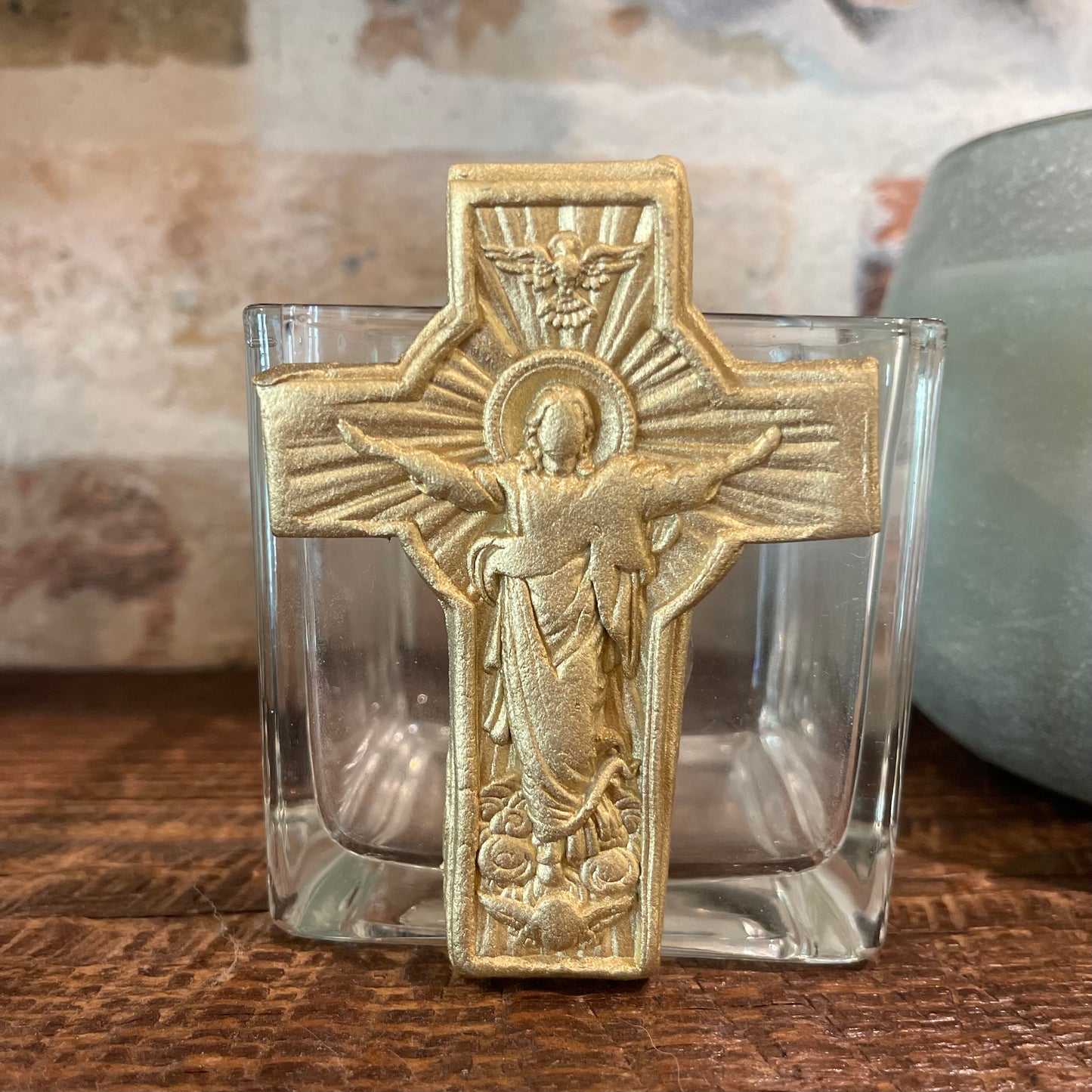 Cross Glass Votive