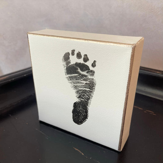 Cream Baby Feet Stamp Kit